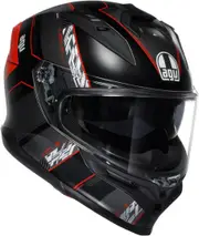 AGV K7 Kyber Helmet, black-red, Size S for Men Black Red
