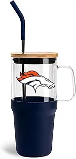 The Memory Company | Licensed NFL 40oz Glass Game Day Tumbler,Cleveland Browns