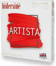 Hidersine Artista Violin String Set – 1/2 Size – Synthetic Core Strings for Advancing Young Violinists – Warm Tone and Stable Tuning