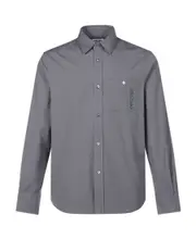 button-down textured shirt FR42 Gray