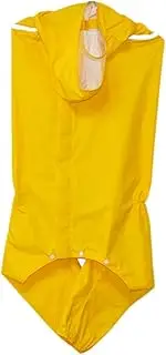 CIYODO Pet Hooded Rain Jacket Dog Clothes Pet Raincoat Pet Dog Rainwear Puppy Small Dog Raincoat Pet Dog Rain Coat Doggy Raincoat Overall Pet Clothes Dog Coats Dog Jumpsuit Yellow