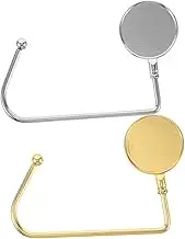 MOBUTOFU Stylish Metal Purse Hooks for Table 2 Pack Desk Edge Bag Hangers Heavy Load Backpack Holder Christmas Stocking Organizer Desk Accessory
