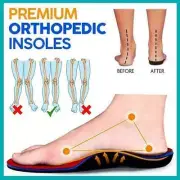 Premium Orthopedic Insoles Men Women Inserts Orthotics Arch Shoes Pads Flat Feet