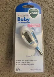 Vicks Pediatric Baby Rectal Thermometer Professional Accuracy New