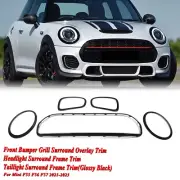 Bumper Grill+Light Surround Overlay Trim For Mini Cooper F55 F56 F57 2021-2024 (for: Mini)