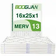 Filters 16x25x1 MERV 13 Air Filters Pleated HVAC AC Furnace Filters (6-Pack)