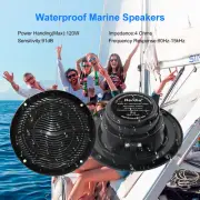 Herdio 2X6.5" Marine Ceiling Speakers Stereo In/Outdoor Boat 240W Waterproof