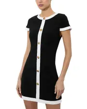 Alice and Olivia Coley Button Front Mini Dress