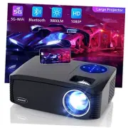 Native 1080P 5G WiFi Bluetooth Projector, 20000LM 450" Display Support 4K
