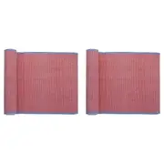 2PK Porto Lola Polycotton Ribbed Table Runner Dining Decor 33x180cm Fuchsia