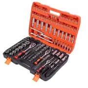 OZNALA 172Pcs Metric Ratchet Spanner Socket Set 1/4" 1/2" 3/8" Tool Kit Wrench Toolbox