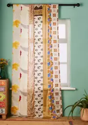 Wholesale Lot 5PC SILK Sari Curtain Door Drape Window Decor Silk Saree Curtain