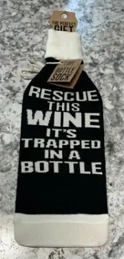 Primitives by Kathy! 'Rescue this Wine' Bottle Sock