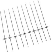 10pcs Stainless Steel Barbecue Skewers Reusable Grilling Tools for Outdoor Camping and Family Cookouts Durable and Easy to Clean Skewers for Meat and Veggies