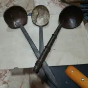 Handmade Coconut Shell Spoons 3pcs Kitchen devices Traditional 100% Eco Friendly