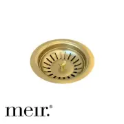 MEIR MST04 Sink Strainer and Waste Plug Basket with Stopper - Brushed Gold