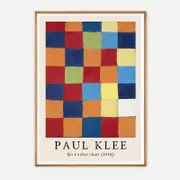 Galrie Paul Klee's 1930 Qu 1 Color Chart Stunning Geometric Art Print for Modern Decor, Wood Frame, A1 60 x 84cm (23 x 33inch)