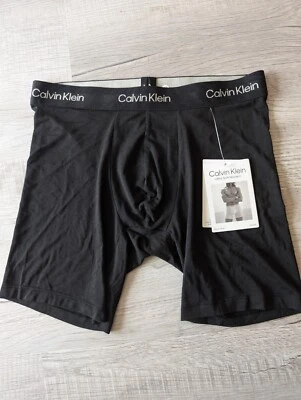 CALVIN KLEIN Men's Ultra Soft Modern Modal Boxer Briefs Underwear Black Sz S M