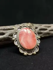 handmade Native American Navajo Sterling Silver Spiny Oyster Shell Ring Size 7