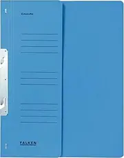 FALKEN Hook-in Bottom-Up Flat Files, A4, 1/2 Cover, 250g - Blue, Pack 50