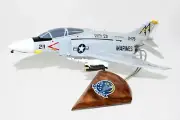 VMFA-531 Grey Ghosts F-4B Model, 1/42 (18") Scale, Mahogany, Marines, Fighter