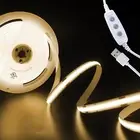 PARMIDA 5V USB Powered Dimmable COB LED Strip Light, 6FT, 3000K (Soft White)