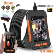 Industrial Endoscope Camera 8mm 1080P HD 4.3" Screen Borescope Inspection Camera