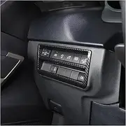 Trim Interior for Tundra Sequoia 2022-2023 ABS Car Headlight Adjustment Switch Frame Cover Trim Sticker Accessories (Color : Carbon Black)