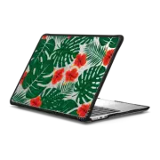 MacBook Air 13-inch (M2 - M4) Impact Case Tropical Hibiscus Flowers Monstera Palm Leaves
