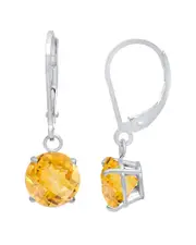 MaxColor 10K 1.50 ct. tw. Citrine Dangle Earrings