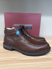 Johnston & Murphy Men's Rutledge Moc Toe Boot Tan Tumbled Full Grain 11.5