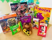 Dinosaur Fun Time Birthday /Get Well Gift Basket for Boys Kids Activity Ages 3-9