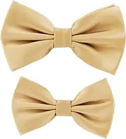 [axy] Father-Son FLIP3 Bow Tie Set in Partner Look Premium in Gift Box Pre-Tied and Adjustable Silk Look Bow Tie for Men Children Boys
