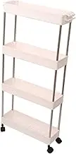 4-Layer Plastic Bathroom Storage Rack Modern Design Toilet Organizer for Bathroom Space Saving Corner Shelf
