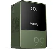 SmallRig V Mount Battery VB99, 99Wh / 6800mAh V-Mount Battery with PD 100W USB-C Fast Charging, with D-TAP, USB-A, Dual DC Port, OLED Screen, for Camera, Camcorder, Monitor, Video Light, Green - 4930