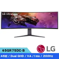 在飛比找momo購物網優惠-【LG 樂金】45GR75DC-B UltraGear™ 4