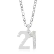 Zamel's Sterling Silver Diamond Set 21 Women's Pendant Elegant Jewellery