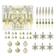 40Pcs Christmas Ball Ornaments Set Christmas Baubles Hanging Christmas Tree Ball-Gold