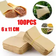 100Pcs Kraft Paper Seed Packets Garden Home Storage Bags Mini Envelopes 6x11cmAU