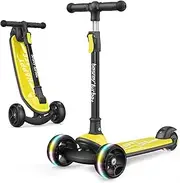 besrey Kick Scooter, Toddler Scooter for Kids Ages 2-10, 3 Wheel Scooter for Kids with Adjustable Height, Folding Kids Scooter with LED Light Wheels Rear Brak Extra Wide Deck No Assembly Required
