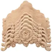 10PCS Floral Wood Decal Corner Applique Decorate Frame Wooden Figurines1859