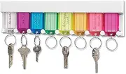 Key Tags with Holder Tags Plastic with Ring Screws & Adhesive Included Set