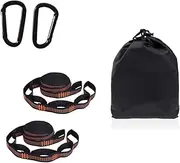HOYUNLA Hammock Strap high strength Nylon Rope 2.8M*2PCS with 2PCS Strong Carabiners Adjustment Reinforced Yoga Belt Tree Rope