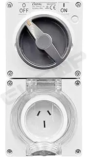 3 PIN 15A Switch & Socket 250V IP66 | Kripal