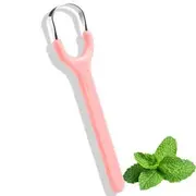 Stainless Steel Tongue Scraper Pink - One Size