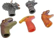 ERINGOGO 5Pcs Dinosaur Finger Puppets Interactive Storytime Vinyl Animal Playthings for Imagination Communication Skills Soft Comfortable Finger Dolls