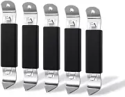5 Pack Magnetic Bottle Openers Stainless Steel Flat Opener, Black