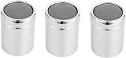 IMIKEYA 3PCS Stainless Steel Seasoning Shaker Cooking Shaker for Powdered Sugar Cocoa and Flour Moisture Blocking Design for Freshness Random Color
