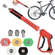 Car Wash Pressure Washer | Detachable Short Cleaner with Swivel | High-Pressure Power Washer with Hose Quick Connectors, for Floor Wall Fence Cleaning Watering