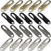 20pcs Zipper Pull Replacement Metal Zipper Gripper Mend Fixer Zipper Tab Pullers Zipper Sliders for Suitcases Coat Boots Jacket Backpacks by DACUAN
